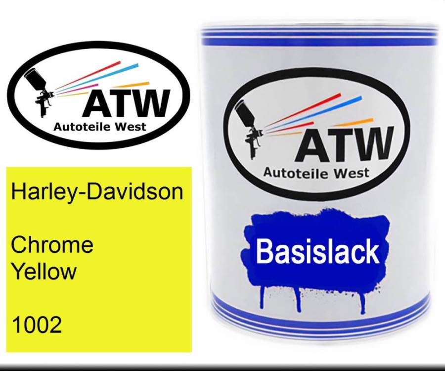 Harley-Davidson, Chrome Yellow, 1002: 1L Lackdose, von ATW Autoteile West.